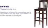 Flash Furniture HERCULES Series School House Back Walnut Wood Restaurant Barstool