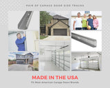 Garage Door Vertical Track Replacement ?C Set of Left and Right for 7 Foot Tall – Garage Door Rails Galvanized Steel Hardware Door Rails for Residential/Light Commercial Side Tracks for 2-inch Rollers