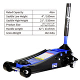 CQSXDA Floor Jack, 4 Ton Low Profile Floor Jack, Heavy-Duty Steel Racing Floor Jack with dual Piston Quick Lift Pump, Floor Jack Lifting Range 4-21