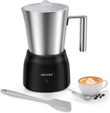 Secura Detachable Milk Frother, 17oz Electric Milk Steamer Stainless Steel, Automatic Hot/Cold Foam and Hot Chocolate Maker with Dishwasher Safe, 120V Pack of 2