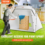 SKYSHALO Portable Paint Booth, Larger Spray Paint Tent with Built-in Floor & Mesh Screen, 7.5×5.2×5.2ft Spray Paint Shelter, Painting Tent Station for Furniture DIY Hobby Tool