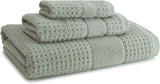 Kassatex Turkish Hammam Collection Towels, 3 Piece Set – Misty Sage Pack of 2
