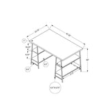UrbanPro Computer Desk Home Office Laptop 48L Work Metal White Marble Look