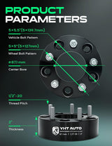 YHTAUTO 5×120 Hub Centric Wheel Spacers 1 Compatible with 1991-2011 BMW 1/3/5/6/7/8/M3/M5/M6/Z3/Z4/Z8 Series Tire Spacers M12x1.5 Studs, 72.56mm Hub Bore 5 Lug 2PCS Black