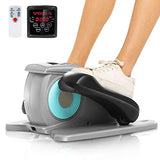 ANCHEER Under Desk Elliptical Machine – Quiet Pedal Exerciser for Seniors, Office & Home, Low-Impact Seated Leg Workout Equipment, Smart LCD Display, Remote Control