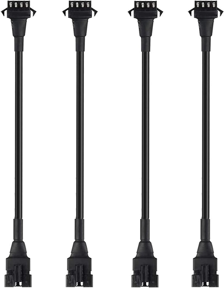 4pcs 5-Feet Extension Cable Cords,SM 4-PIN Locking Connector 60in/150cm Length Wire for Underglow 5050-SMD RGB LED NEON Strip Light Kits on Motorcycle Golf Cart ATV EXT-5FT