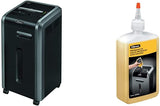 Fellowes Powershred 225Ci Shredder | 100% Jam Proof, 20-Sheet, Cross-Cut, Commercial Grade | 3825001 Model, Black
