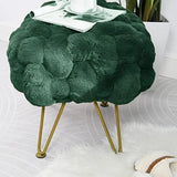 Pink Soft Faux Ottoman Fuzzy Entryway Bench Seat 27x20x19 Sturdy Accent Coffee Table for Living Room Make up Vanity Fluffy Shoe Stool with Golden Legs for Bedroom Closet F