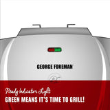 George Foreman 9-Serving Basic Plate Electric Grill and Panini Press, 144-Square-Inch, Platinum, GR2144P