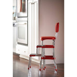 Cosco Red Retro Counter Chair / Step Stool